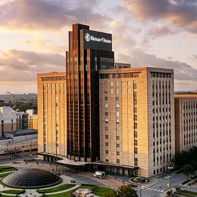 The Mutual of Omaha building in Omaha, Nebraska.